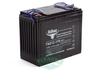 Тяговый гелевый аккумулятор RuTrike TNE 12-170 (12V135A/H C3) Тяговый гелевый аккумулятор RuTrike TNE 12-170 (12V135A/H C3)