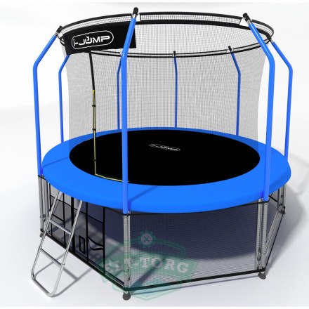 Батут i-JUMP Elegant 10ft 3,06м с нижней сетью и лестницей (blue) Батут i-JUMP Elegant 10ft 3,06м с нижней сетью и лестницей (blue)