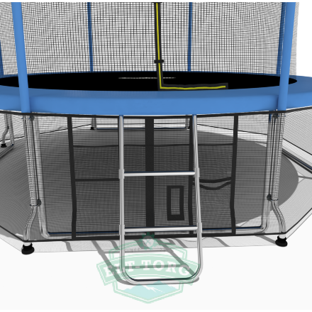 Батут i-JUMP Elegant 12ft 3,66м с нижней сетью и лестницей (blue) Батут i-JUMP Elegant 12ft 3,66м с нижней сетью и лестницей (blue)