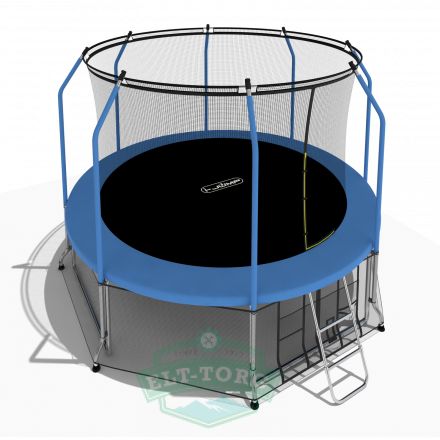 Батут i-JUMP Elegant 12ft 3,66м с нижней сетью и лестницей (blue) Батут i-JUMP Elegant 12ft 3,66м с нижней сетью и лестницей (blue)