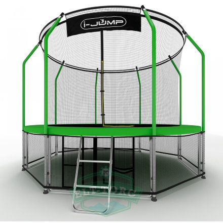Батут i-JUMP Elegant 8ft 2,44м с нижней сетью и лестницей (green) Батут i-JUMP Elegant 8ft 2,44м с нижней сетью и лестницей (green)