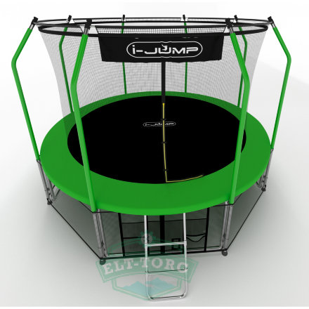 Батут i-JUMP Elegant 8ft 2,44м с нижней сетью и лестницей (green) Батут i-JUMP Elegant 8ft 2,44м с нижней сетью и лестницей (green)