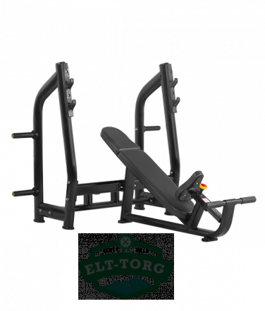 BRONZE GYM H-025 Скамья для жима с положительным наклоном (ЧЕРНЫЙ)
