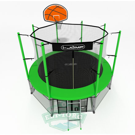 Батут i-JUMP BASKET 10ft 3,06м с нижней сетью и лестницей (green) Батут i-JUMP BASKET 10ft 3,06м с нижней сетью и лестницей (green)