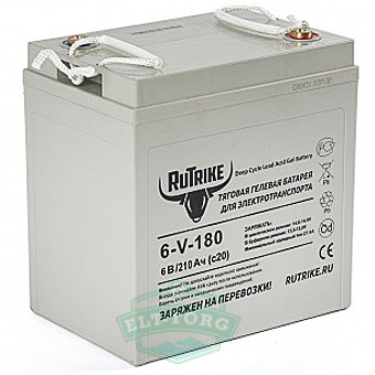 Тяговый гелевый аккумулятор RuTrike 3-EVF-180 (6V180A/H C3) Тяговый гелевый аккумулятор RuTrike 3-EVF-180 (6V180A/H C3)