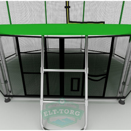 Батут i-JUMP Elegant 12ft 3,66м с нижней сетью и лестницей (green) Батут i-JUMP Elegant 12ft 3,66м с нижней сетью и лестницей (green)