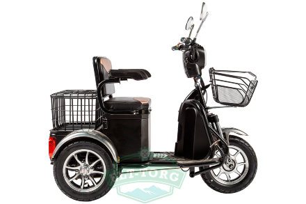 Пассажирский электроцикл Rutrike S1 V2 с большой корзиной
