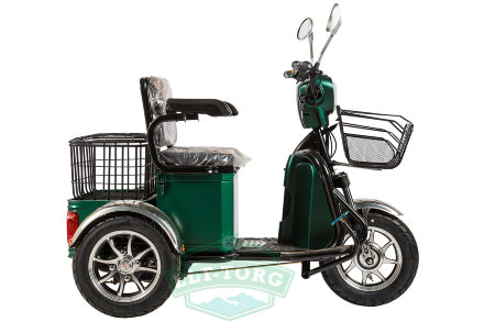 Пассажирский электроцикл Rutrike S1 V2 с большой корзиной