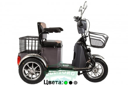 Пассажирский электроцикл Rutrike S1 V2 с большой корзиной
