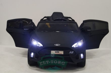 Детский электромобиль FORD FOCUS RS черный матовый (ЛИЦЕНЗИОННАЯ МОДЕЛЬ)