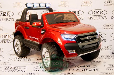 Детский электромобиль NEW FORD RANGER 4WD вишневый (ЛИЦЕНЗИОННАЯ МОДЕЛЬ)