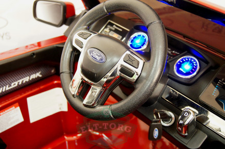 Детский электромобиль NEW FORD RANGER 4WD вишневый (ЛИЦЕНЗИОННАЯ МОДЕЛЬ)
