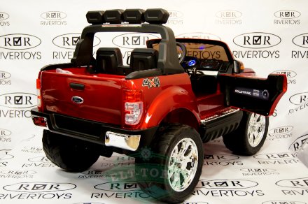 Детский электромобиль NEW FORD RANGER 4WD вишневый (ЛИЦЕНЗИОННАЯ МОДЕЛЬ)